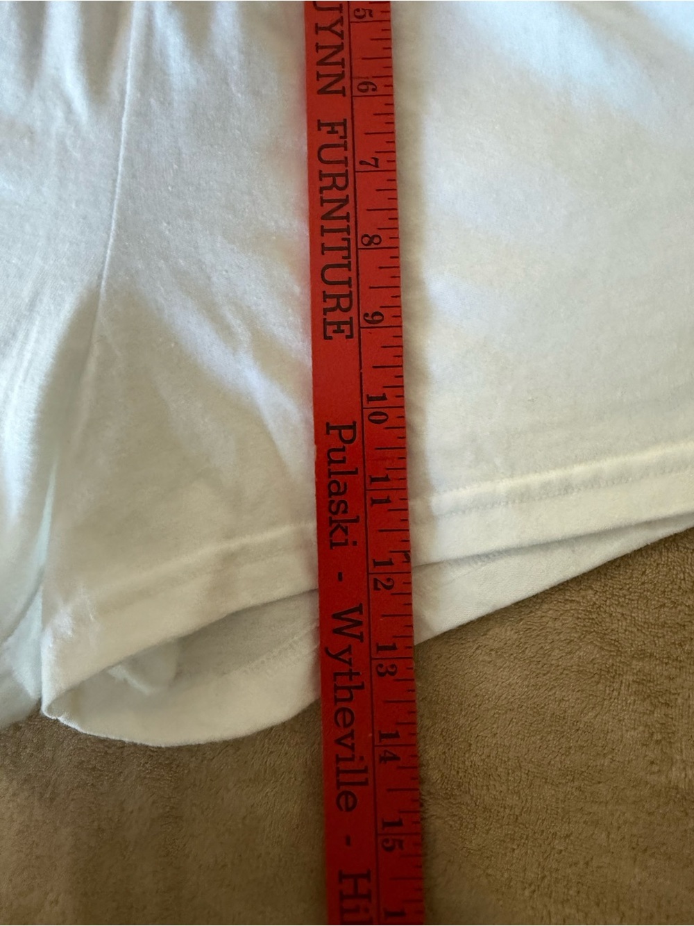 Soffe White Women's Athletic Shorts with Elastic Waist - Picture 4 of 5
